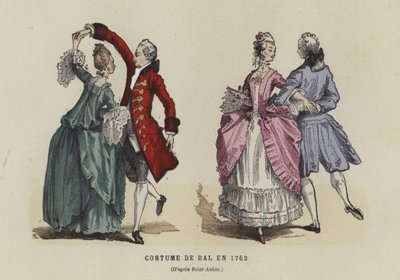 Bal kostuum, 1762 door French School