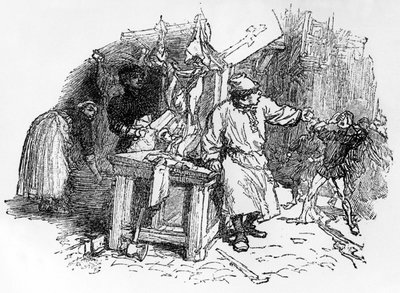Ballades van Francois Villon "Pere noel, die de wijngaard plantte", editie Pelletan, 1896 door French School