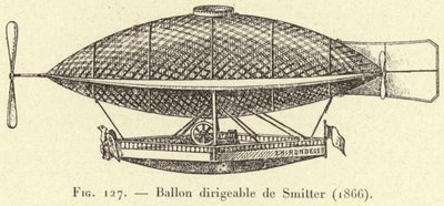 Luchtschip van Smitter (1866) door French School