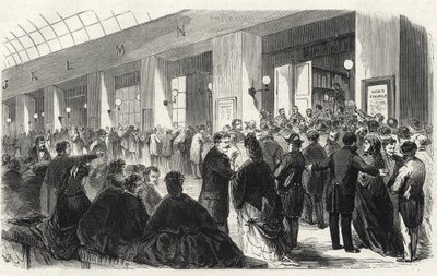 Bank - Société Générale - uitgifte van vijf en twee francs - 1871 door French School