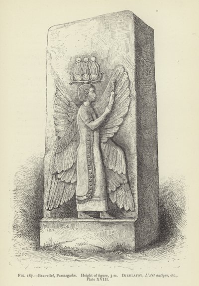 Bas-reliëf, Parsargadae, hoogte van figuur, 3 m door French School