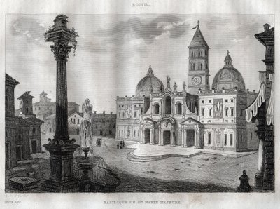 Basiliek van Santa Maria Maggiore - Rome - Gravure uit 