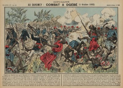 Slag bij Dgebe, Dahomey, Tweede Frans-Dahomeese Oorlog, 4 oktober 1892 door French School