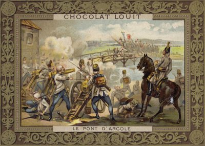 Slag bij de Brug van Arcole, Italië, 1796 door French School