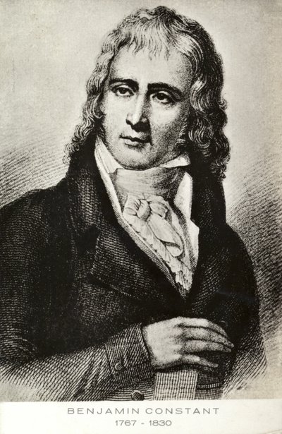 Benjamin Constant (1767-1830), in Zwitserland geboren Frans politicus en schrijver (litho) door French School