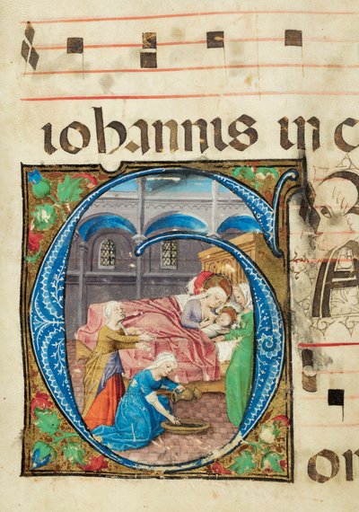 Geboorte van de Maagd, Graduale, f.76 door French School