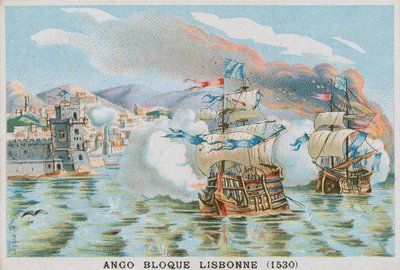 Blokkade van Lissabon door Jean Ango, 1530 door French School