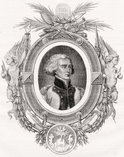 Bon-Adrien Jeannot de Moncey, Hertog van Conegliano, gegraveerd door Pannemaker-Ligny naar Linard, uit 