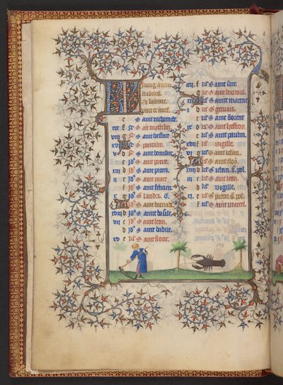 Getijdenboek, Add MS 32454 f.4v, Frankrijk door French School