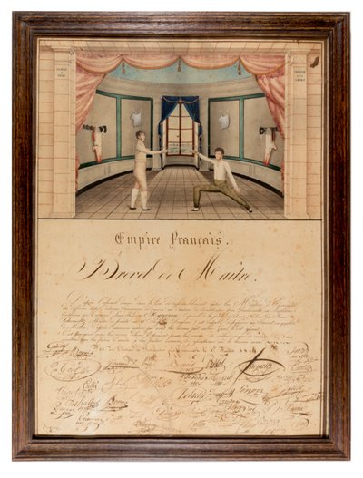 Brevet de Maître door French School