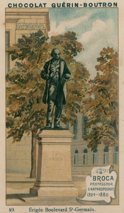 Broca, Professor in de Antropologie, 1824-1880, Opgericht Boulevard St-Germain door French School