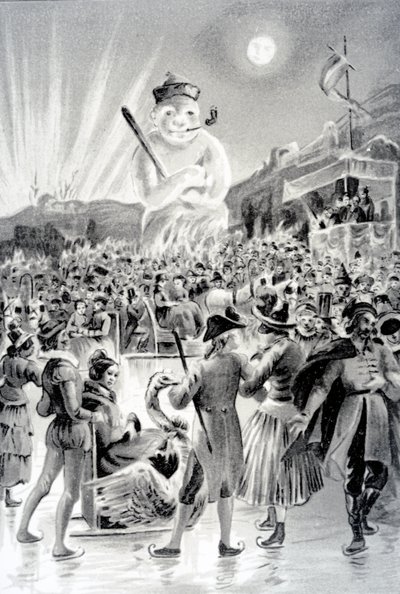 Boedapest, illustratie uit De Sneeuwman door George Sand, 1887 door French School