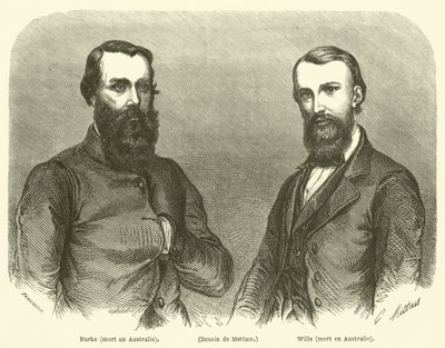 Burke, Wills, gestorven in Australië door French School