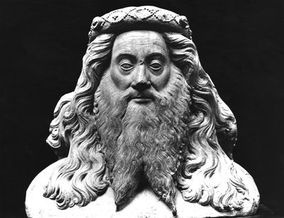 Buste van het grafbeeld van Jean II de Vienne (overleden 1435), Heer van Pagny, bijgenaamd met de lange baard, origineel uit de 15e eeuw (gipsafgietsel) door French School