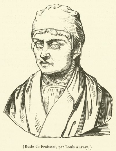 Buste van Froissart (gravure) door French School