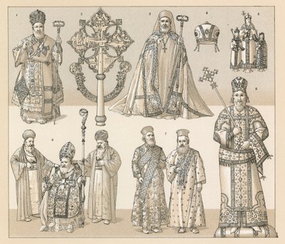 Byzantijnse en Abessijnse kleding door French School