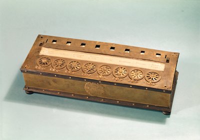 Rekenmachine uitgevonden door Blaise Pascal (1623-62) door French School