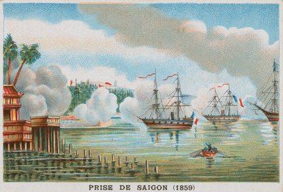 Inname van Saigon door de Fransen, 1859 door French School
