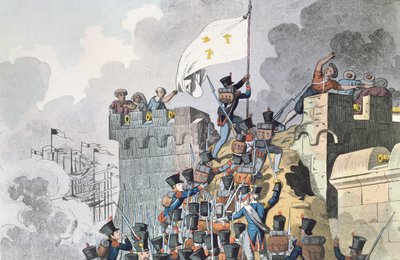 Verovering van het keizerlijke fort in Algiers in 1830 door French School
