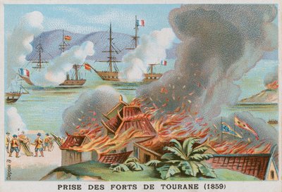 Inname van de forten van Tourane, 1859 door French School