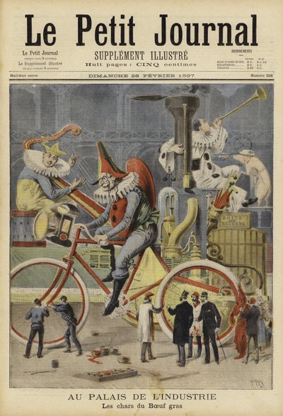 Carnavalswagens worden voorbereid in het Palais de l