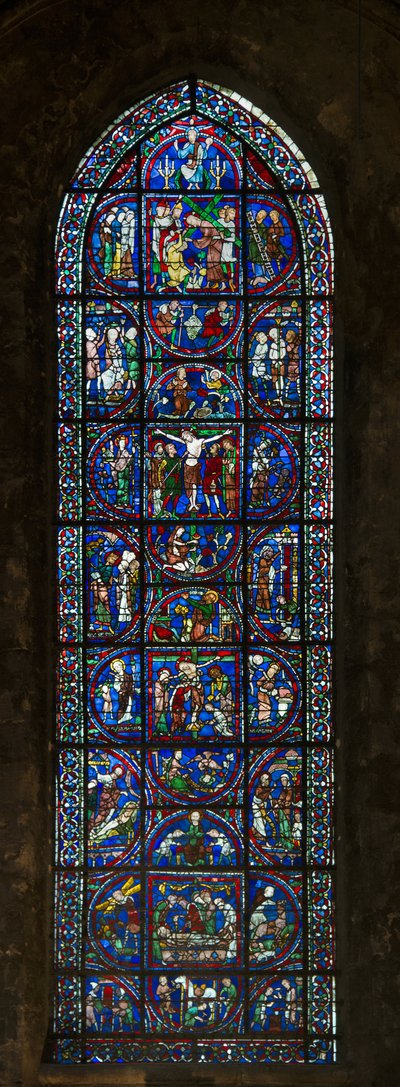 Kathedraal van Chartres, glas-in-lood: typologie passie door French School