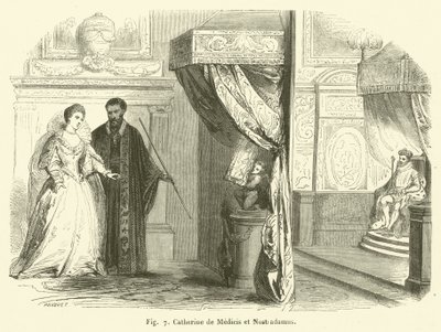 Catherine de Medici en Nostradamus door French School