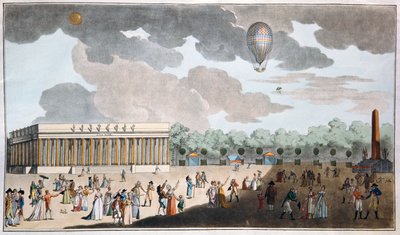 Viering van de Bastille-dag, 14 juli op de Champs Elysees, Parijs in 1801 door French School