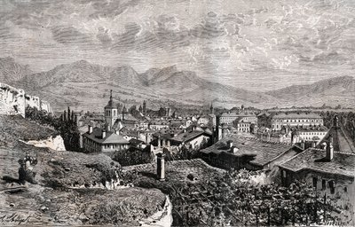 Chambery - Savoie - gravure in 