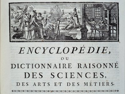 Hoofdstukhoofd van de Encyclopedie van Diderot en Alembert door French School