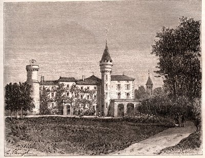 Chateau de Lamartine - 71520 Saint Point - gravure in 