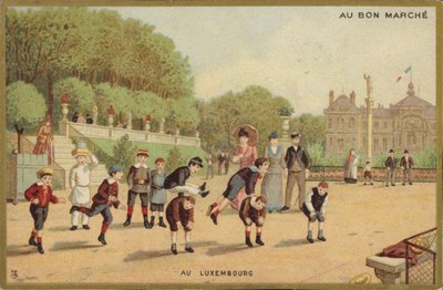 Kinderen Spelen Hinkelen in Luxemburgse Tuinen door French School
