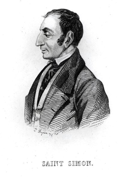 Claude Henri de Rouvroy (1760-1825) Graaf van Saint-Simon, 18e-19e eeuw door French School