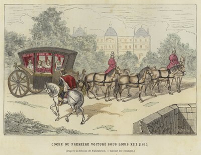 Koets, regeerperiode van Lodewijk XIII van Frankrijk, 1610 door French School