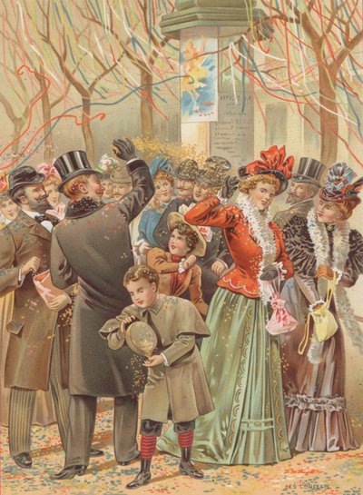 Confetti (chromolitho) door French School
