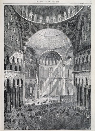 Constantinopel: de Hagia Sophia Moskee - in 