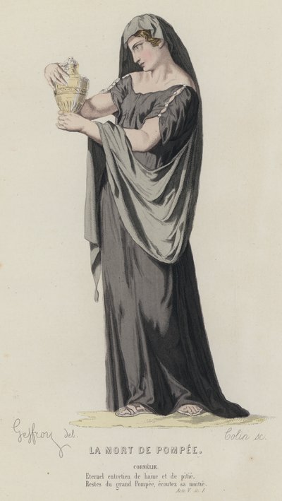 Corneille, De dood van Pompeius, Act V, Sc I door French School