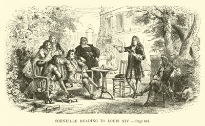 Corneille leest voor aan Lodewijk XIV door French School