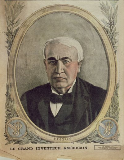 Omslagillustratie van Le Petit Journal met Thomas Alva Edison, 1917 door French School