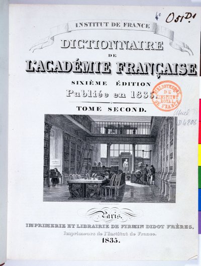 Omslag van het Dictionnaire de l