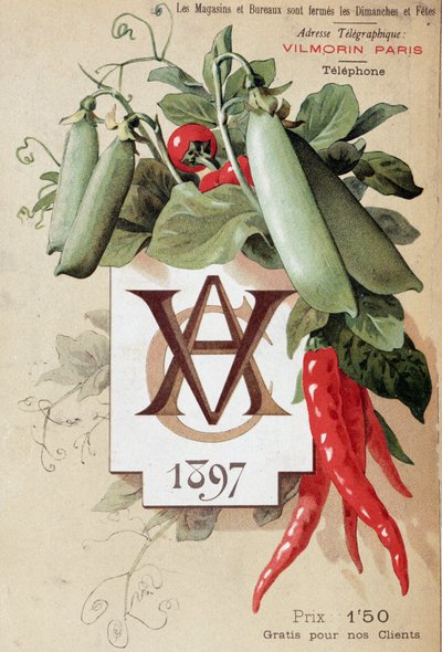 Omslag van de Vilmorin-catalogus door French School