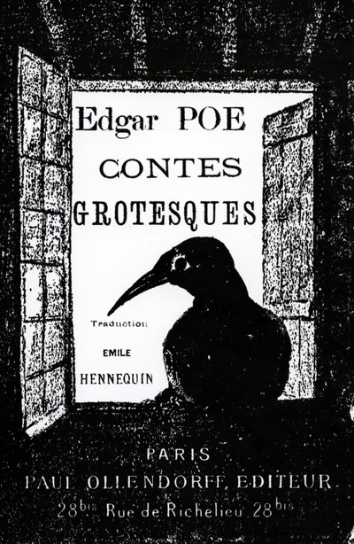 Omslag van Contes Grotesques door Edgar Allan Poe, gepubliceerd in 1882 door French School