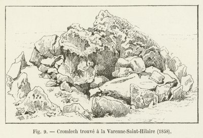 Cromlech gevonden in La Varenne-Saint-Hilaire, 1858 door French School