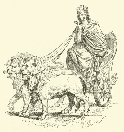 Cybele (gravure) door French School