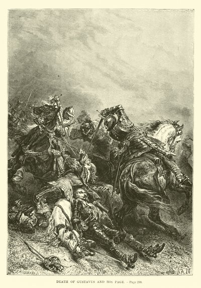 Dood van Gustavus en zijn page door French School