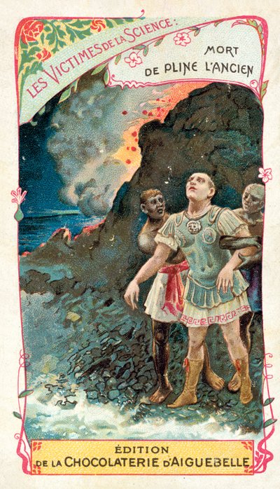 Dood van Plinius de Oudere bij de uitbarsting van de Vesuvius, 79 door French School