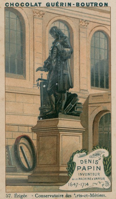 Denis Papin, Uitvinder van de Stoommachine, 1647-1714, Opgericht in het Conservatoire des Arts-et-Métiers door French School
