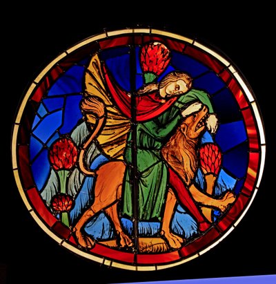 Samson en de leeuw, ex Ste Chapelle, Bay K door French School