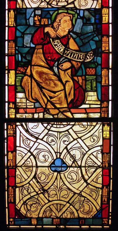St. Johannes: grisaille uit de Chapelle du Chateau, Rouen? door French School