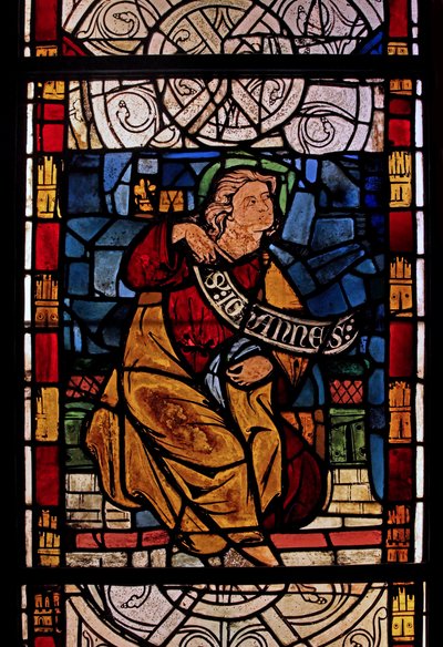 St. Johannes: grisaille uit de Chapelle du Chateau, Rouen? door French School